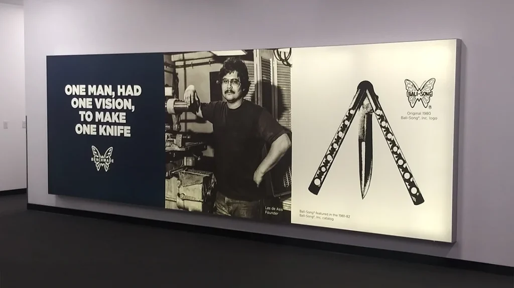 Les des Asis, founder of Benchmade, got his start in the knife world designing and producing balisong knives.