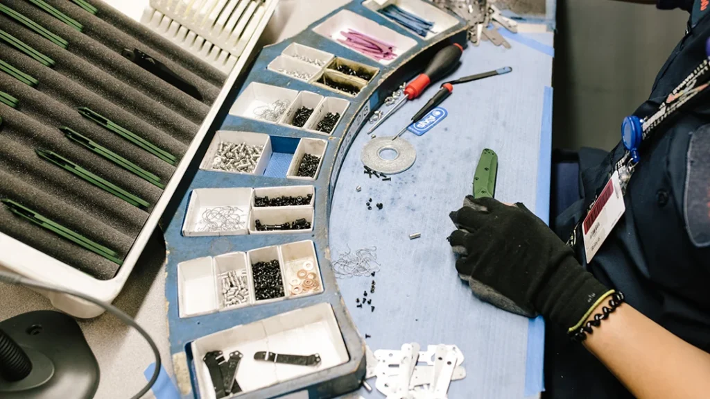 The Benchmade staff is lightning fast with assembly, far better than a handful of journalists were, that’s for sure.