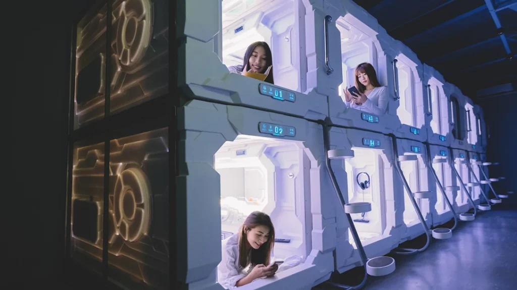 A new trend in overnight stays, capsule hotels are a wallet-friendly option.