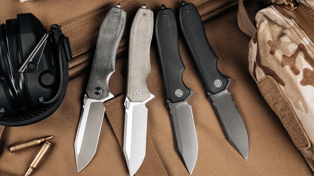 The full SIG Sauer EIKONIC line consists of four knives: the XIPHOS, KARAK, VALIDUS, and TSURU.