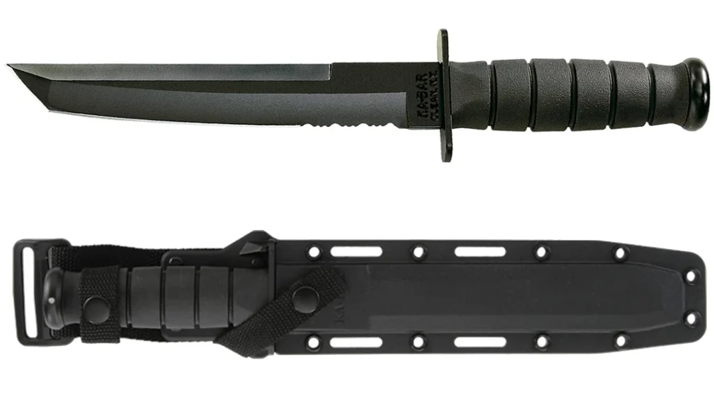 Ka-Bar Tanto Half-Serrated.