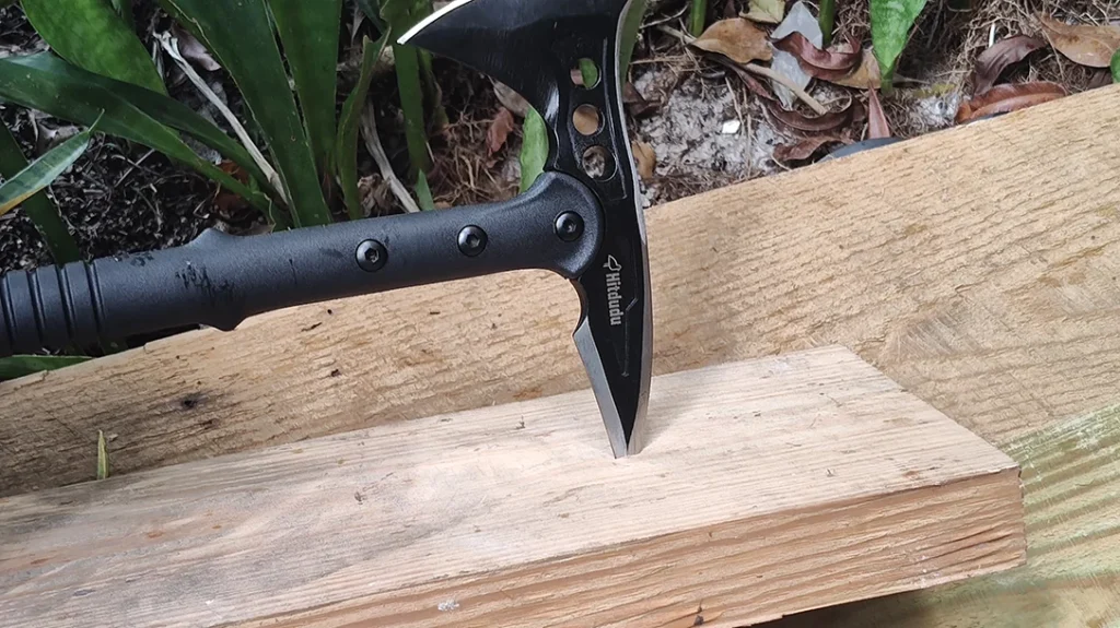 Surprisingly, the spike stood up incredibly well to the oak board used in my testing.