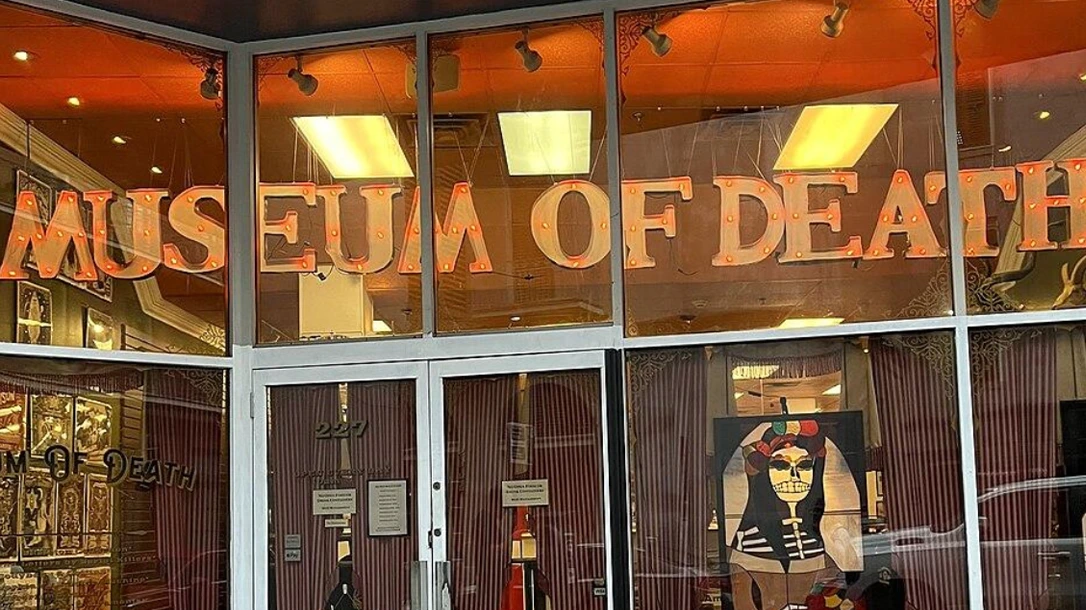 At the Museum of Death, visitors can explore unsettling displays.
