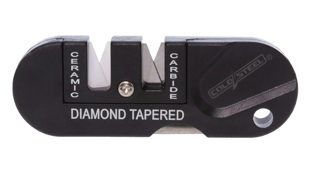 Portable Knife Sharpeners: Cold Steel Three-in-One Knife Sharpener.