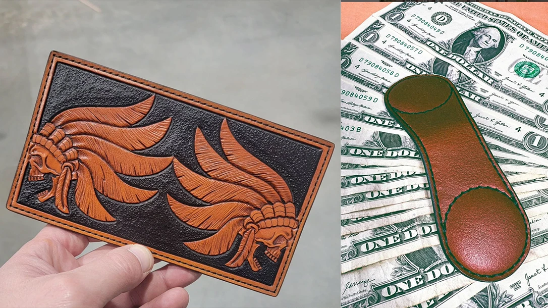 Handcrafted goods made from leather.
