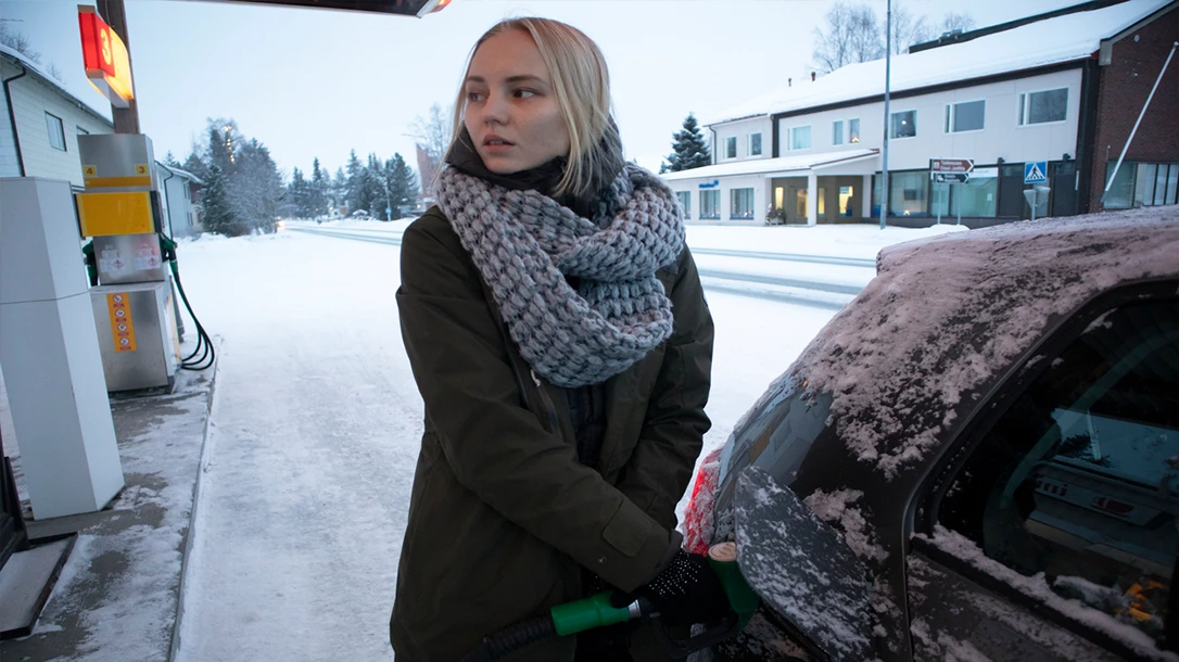 Be cautious when stopping for gas.