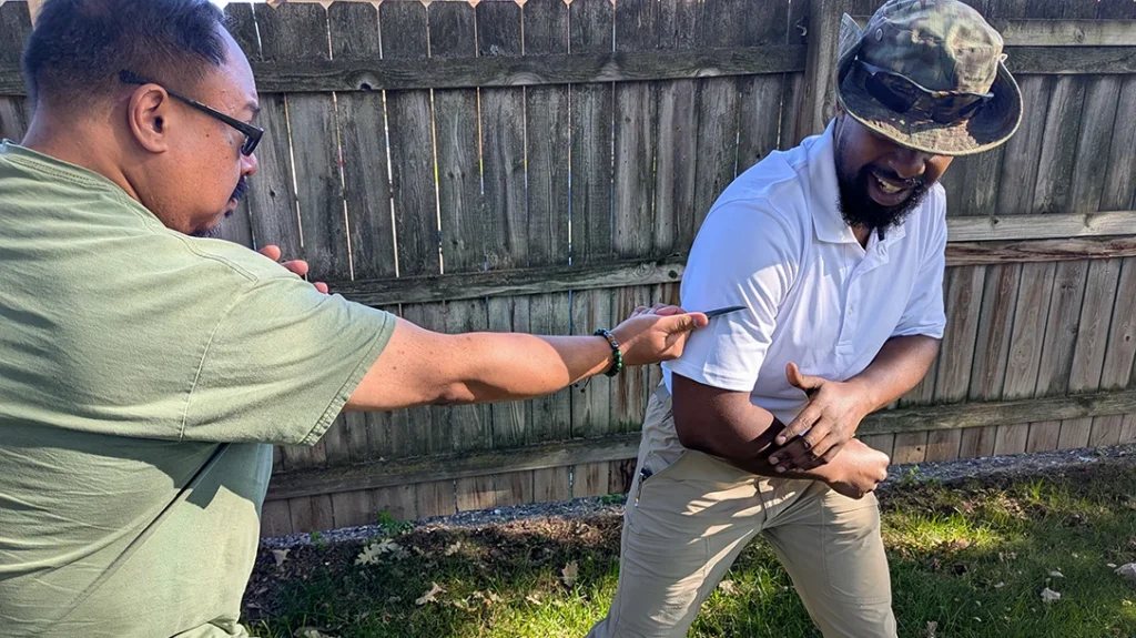 Frank delivers a second cut, this time to Cass’s bicep, cutting the tendons.