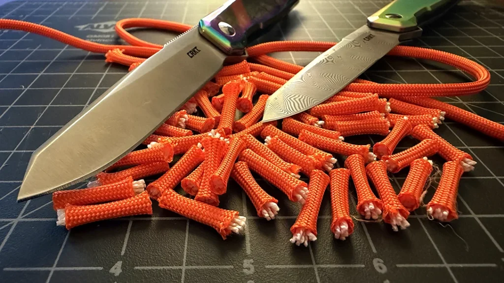 I performed press cuts on a length of paracord with each knife. I did this along the entire length of each blade with no issues.