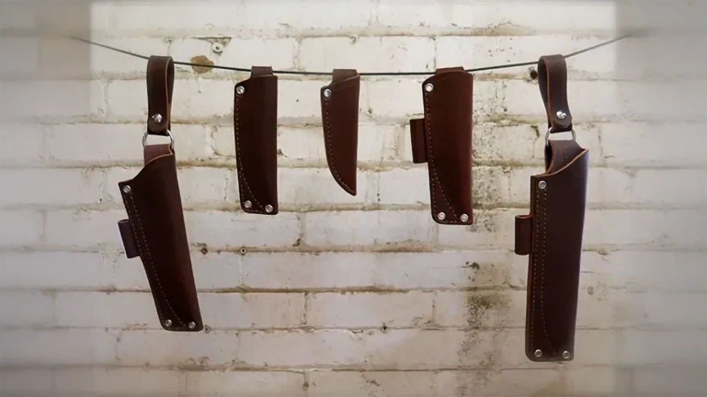 Knife Accessories: JRE Industries Leather Sheaths.