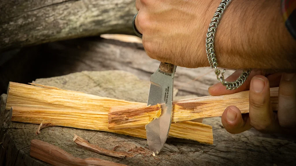 The brown micarta scales have a warm, almost wood-like feel with none of the fragility.