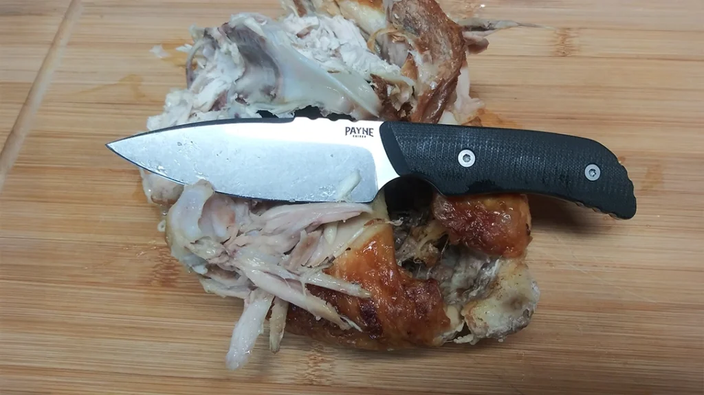 Even with greasy hands, the Payne Knives Recourse handled beautifully.