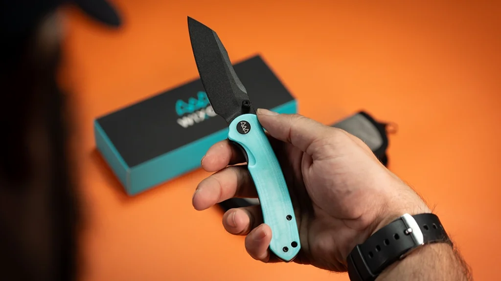 Newest of the bunch is the WIXCO Knives Axor. It is a modified sheepsfoot built for users who like to choke up and drive a cut.