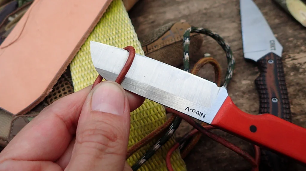 The Knives by Nuge Sheepsfoot Chickpea has an overall length of 6.25 inches and features a 2.75-inch Nitro-V stainless steel blade.