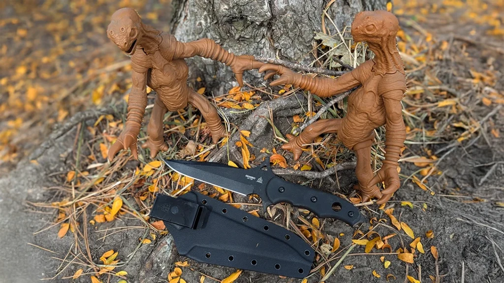 Whether on the battlefield or just ready to battle and invasion of LAZERBLAST alien lifeforms, the TOPS Knives Abaniko is ready to serve.