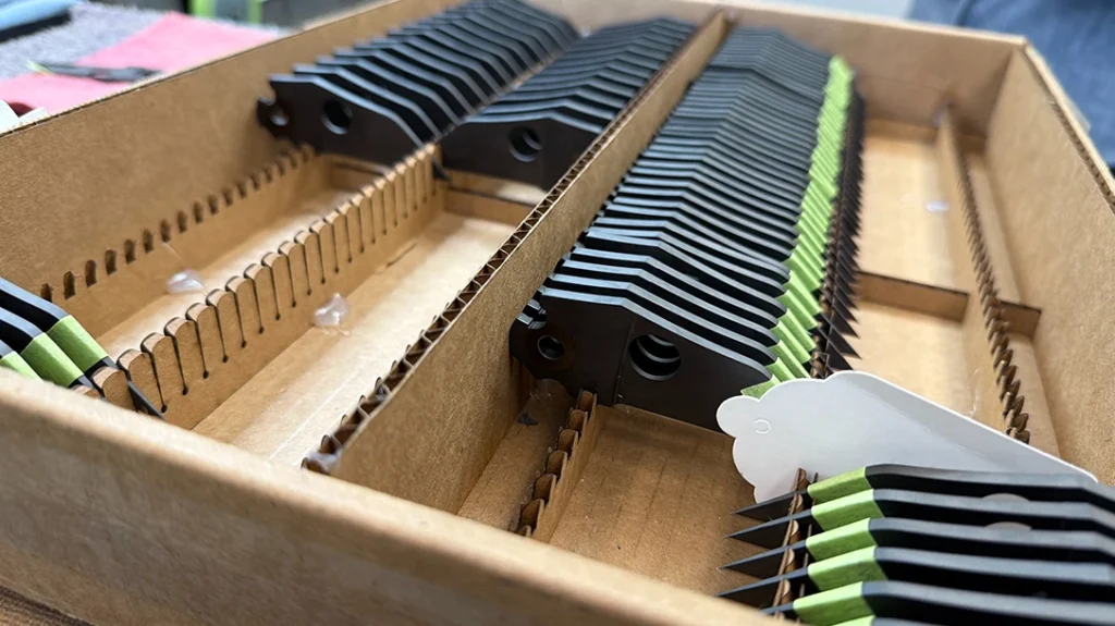 Each knife is hand-finished, from putting on the final edge bevel to final assembly.