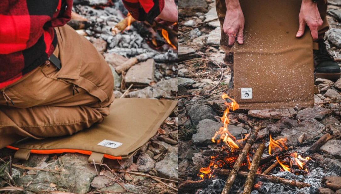 A sturdy fire-resistant kneepad is an excellent camp accessory.