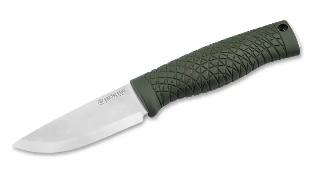 SHOT Show Bushcraft Knives: Böker Bronco Mini CPM3V Green Scandi.