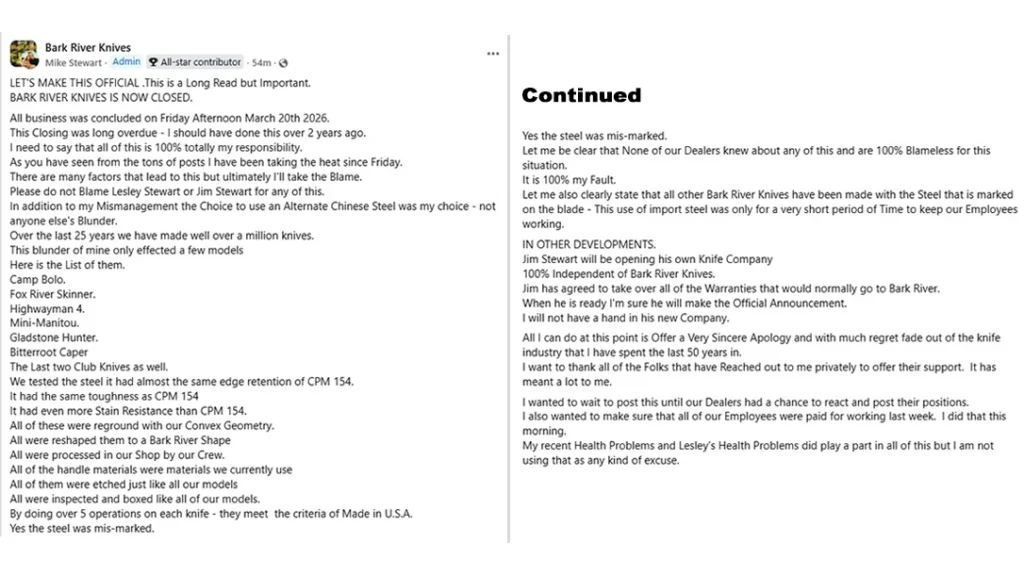 Mike Stewart statement.