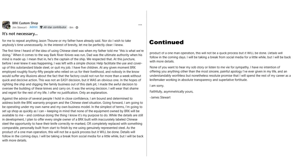 Jim Stewart statement.