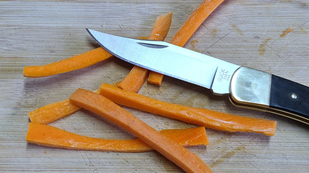 The Buck 110 Slim Heritage Elite is a great pocketknife for lunch-making chores.