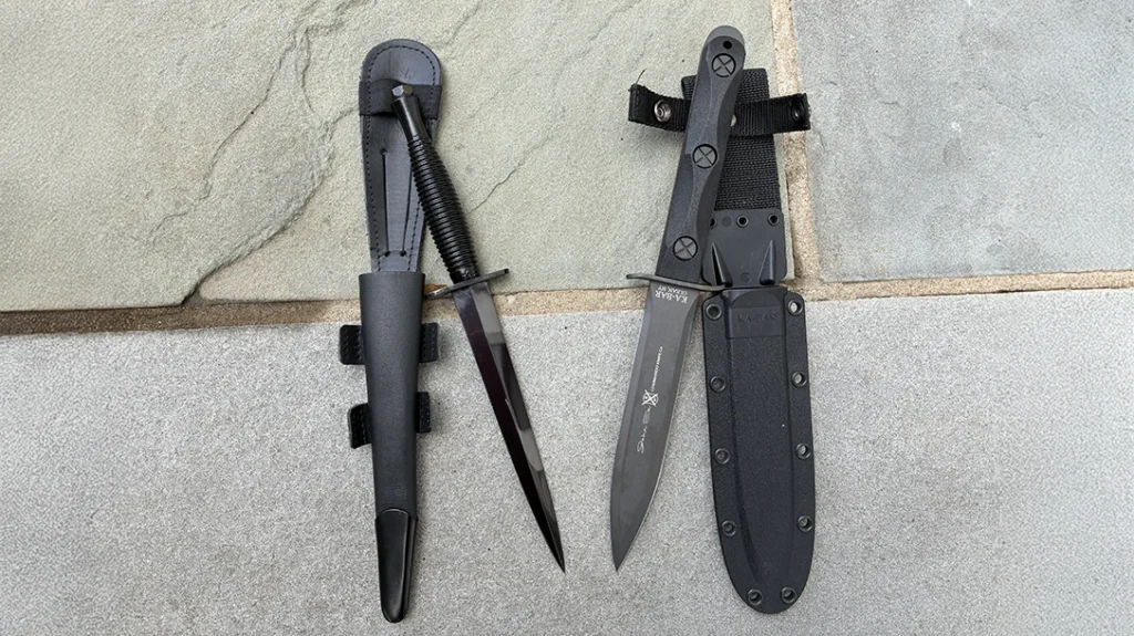 Direct comparison of the Model 4 (right) blade profile with the Fairbairn Sykes.