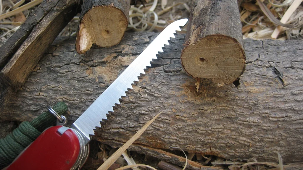 A standout feature on the SAK is the saw.