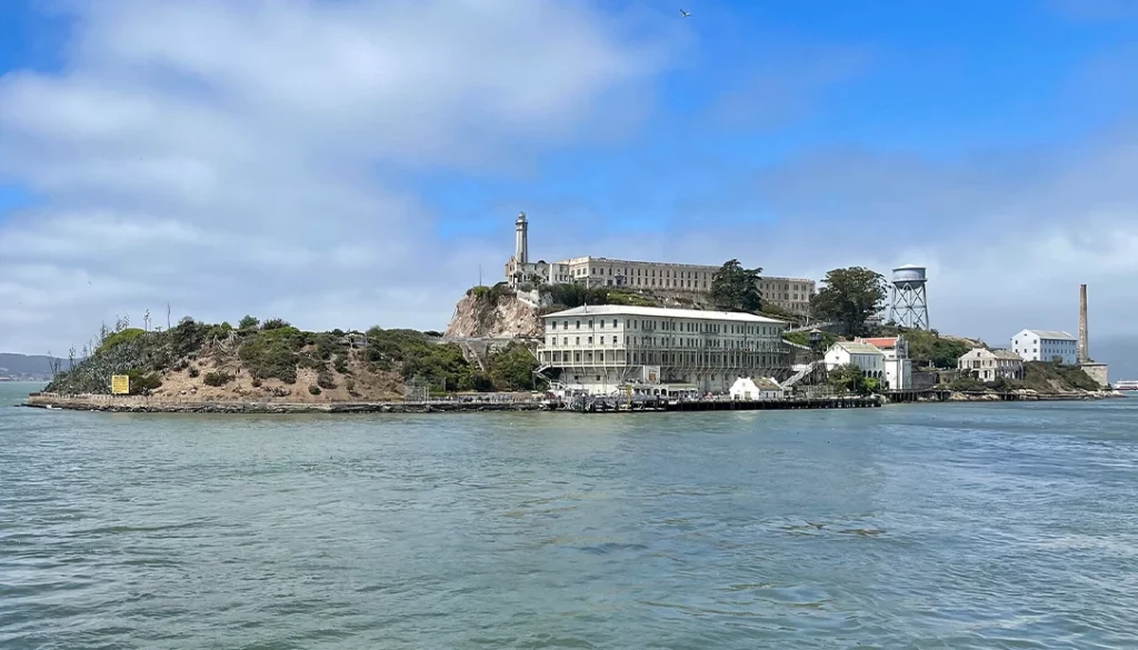 Alcatraz Island sits empty.