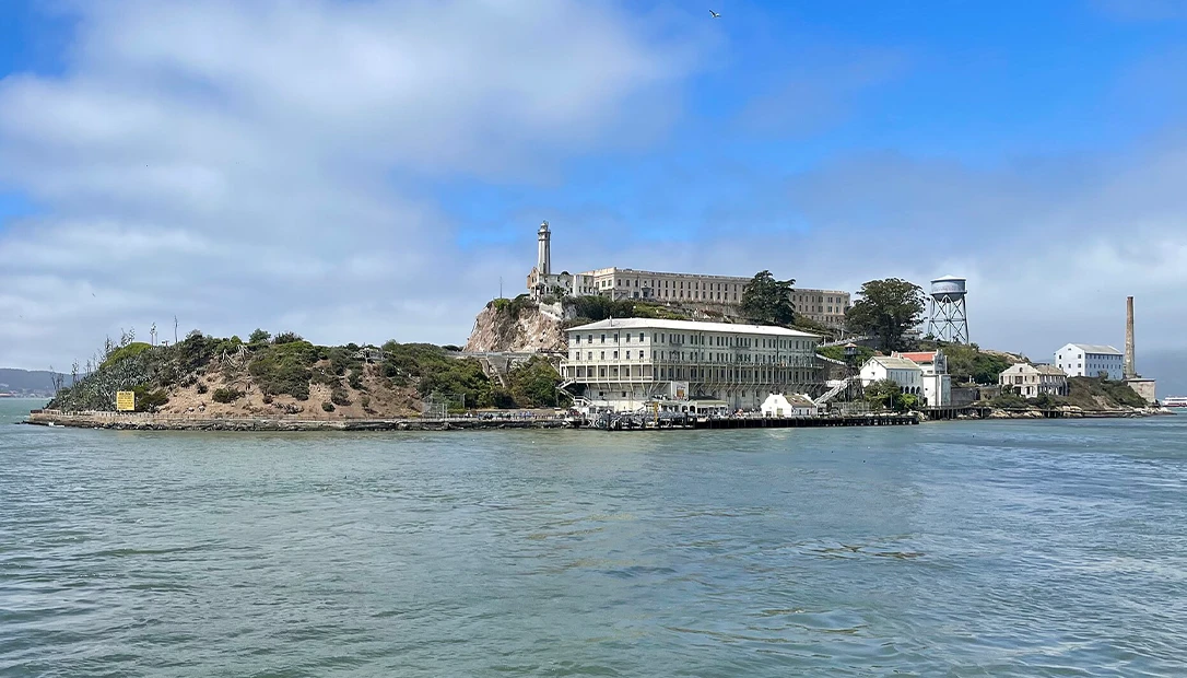 Alcatraz Island sits empty.