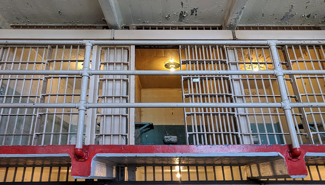 A prison island cellblock.