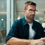 Person pushing through