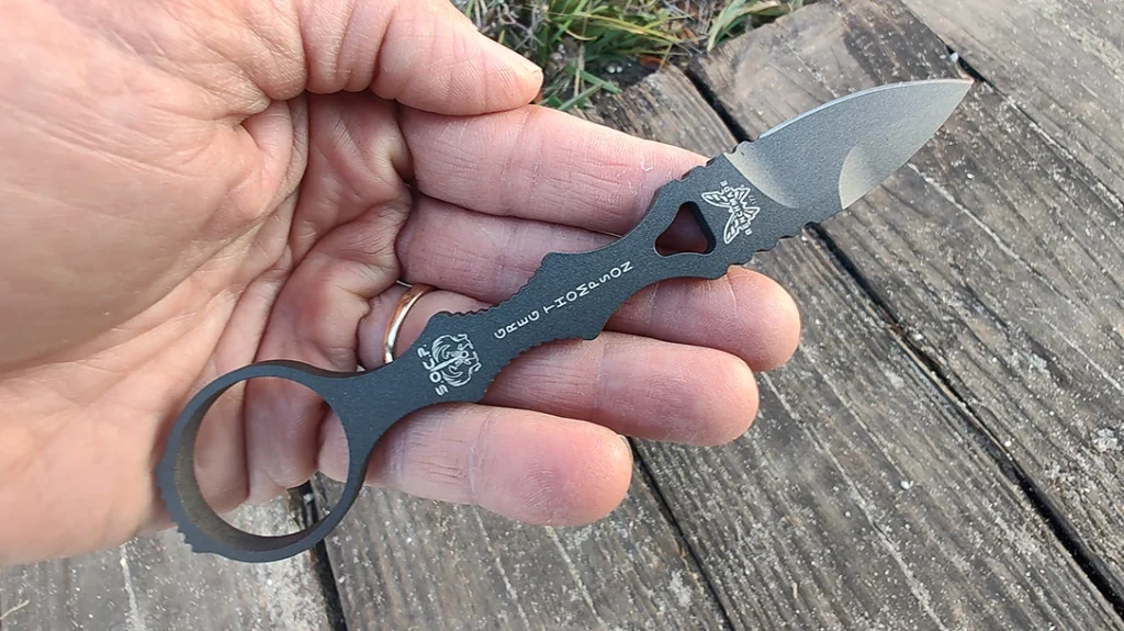The Benchmade Mini SOCP Dagger offers a streamlined design, loaded with subtle practical features.