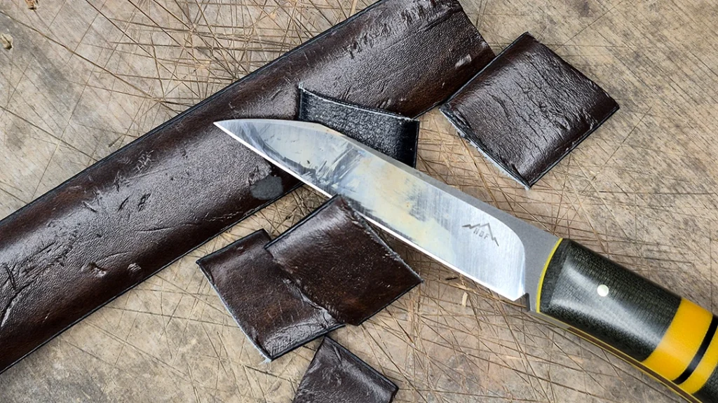 An old leather belt didn’t pose any trouble with the Down Forge Companion.
