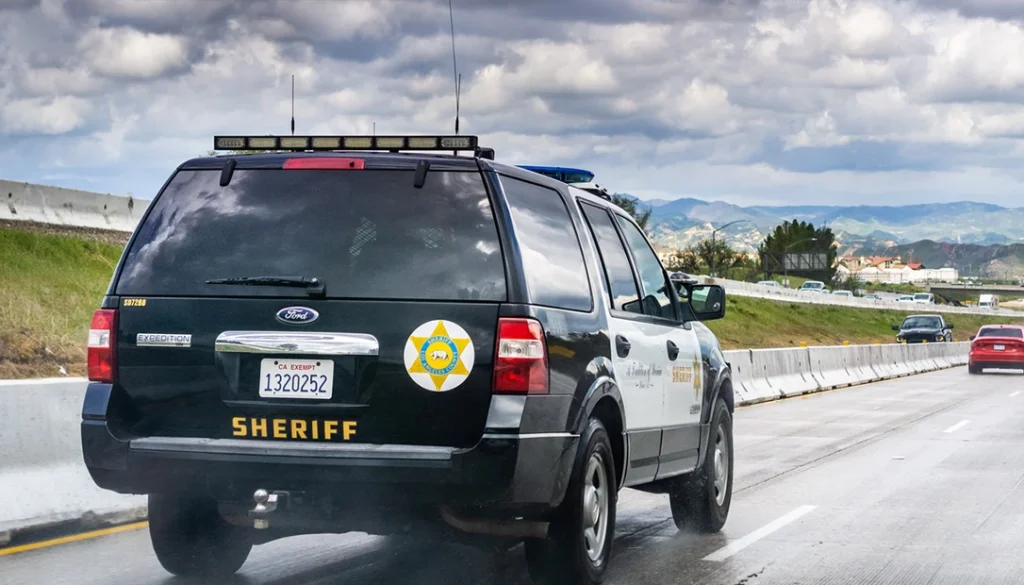Sheriff offices havemarked patrol vehicles out front