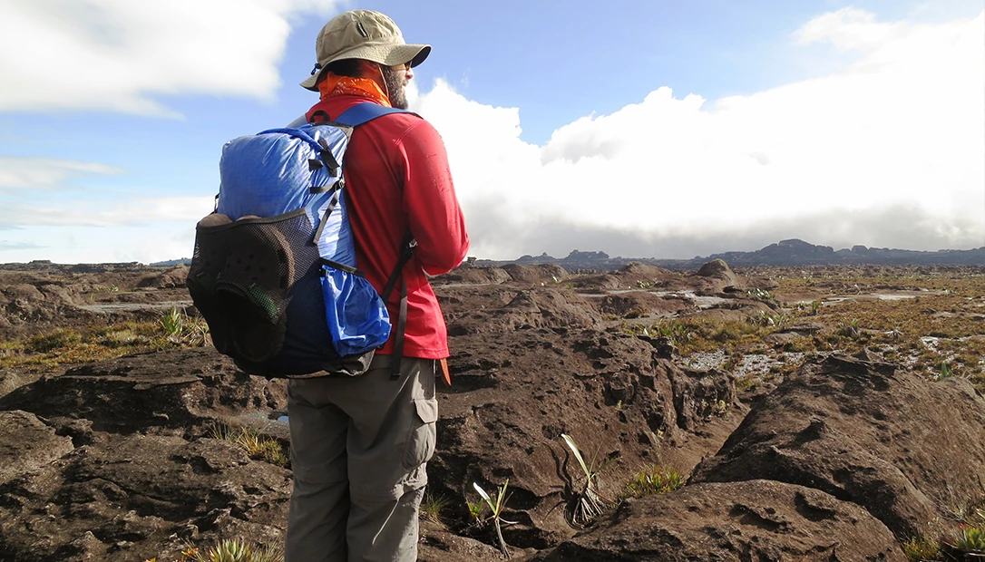 streamlined backpack on a long-distance hiking trail