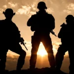 Soldiers practicing small unit tactics