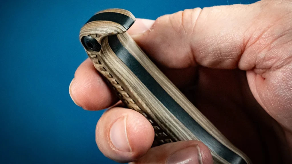 The tang runs full length through the handle, providing structural integrity.