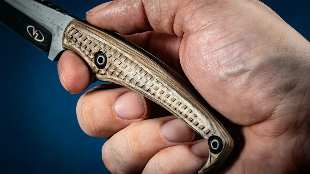 One of the more interesting aspects of the Stroup Knives MK2 is how it encourages different grip positions.