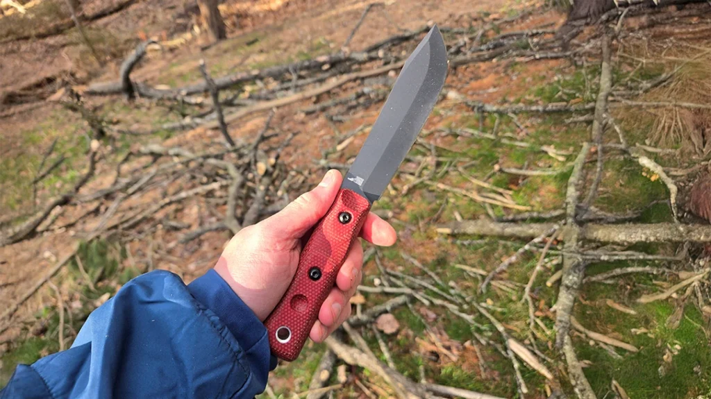 In a nod to the modern bushcraft crowd, there’s even a bow drill divot on each handle scale.
