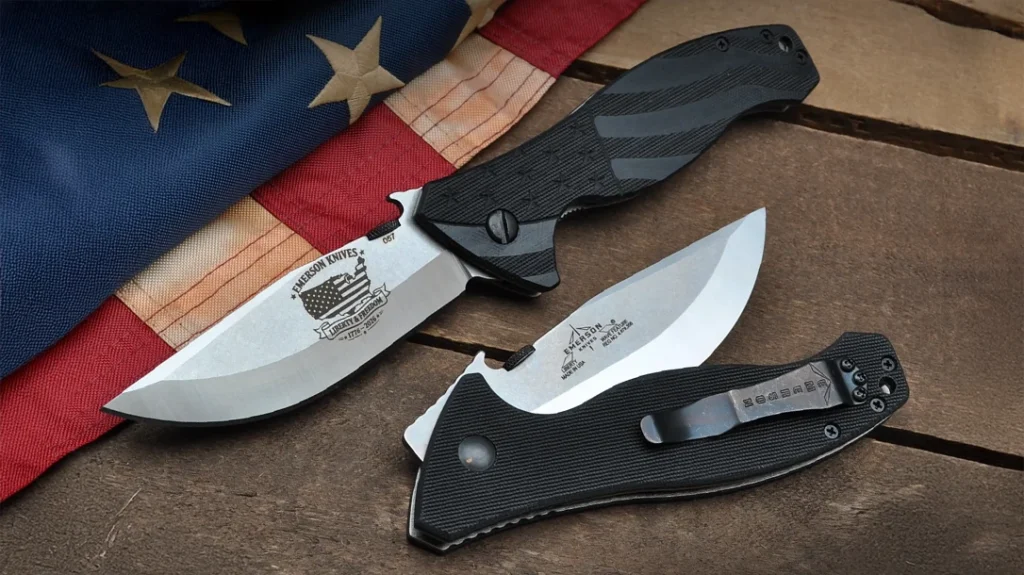 The production G10 model features an American flag engraved in the handle scales.