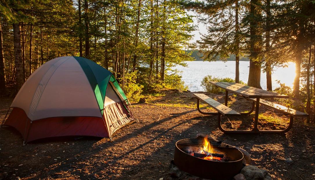 a campsite, reflecting on the strength found in solitude and simplicity.