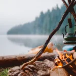 fireside chat and tea in the outdoors