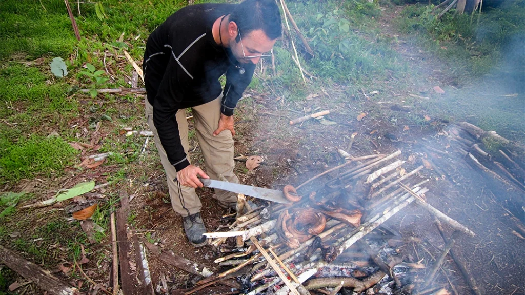 Reuben Bolieu loved cooking in the woods/jungle.
