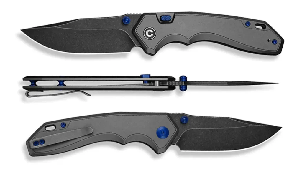 Left, right, and top sides of the CIVIVI Elite Brova on a white background.