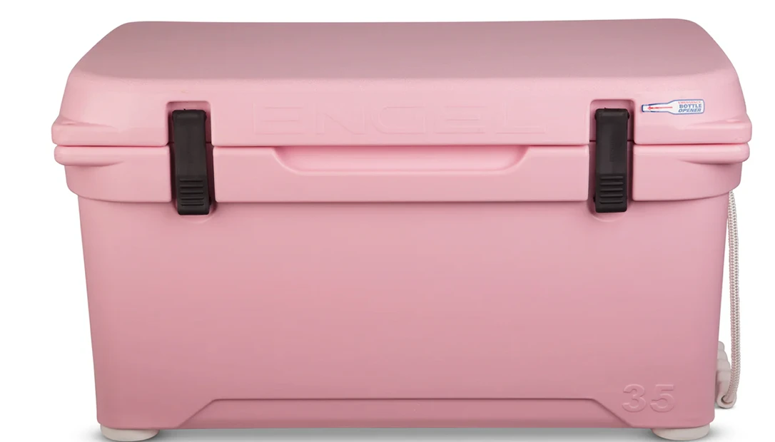 engel cooler in pink color
