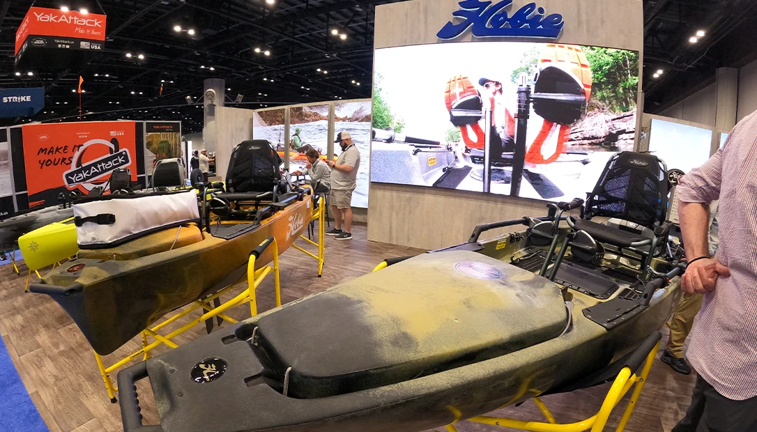 Hobie had their latest kayaks on display.