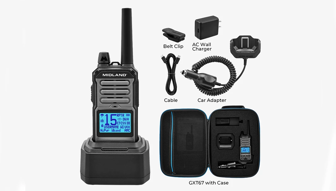 walkie-talkie with all accessories